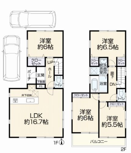 【仲介手数料０円】平塚市東真土4丁目　中古一戸建ての間取り|平塚市東真土4丁目　中古一戸建て