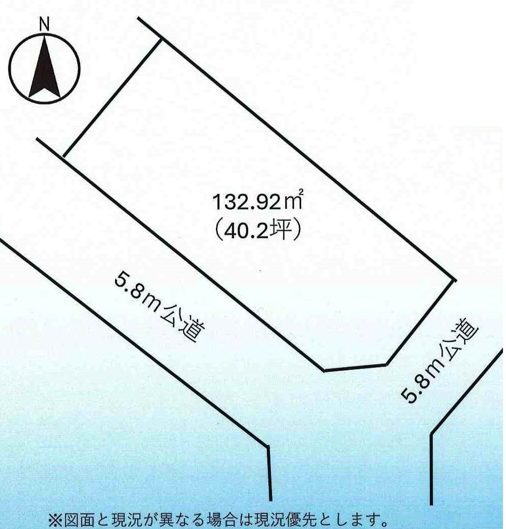 川越市吉田新町3丁目　建築条件なし売地　「鶴ヶ島駅」徒歩18分　敷地の土地図