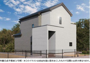 八王子市兵衛 新築戸建ての外観パース