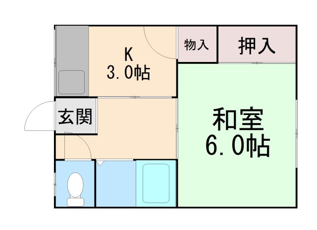 カミムラアパートの間取り