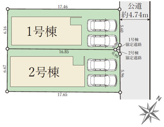 【区画図】 | 高槻市奥天神町1丁目　新築戸建