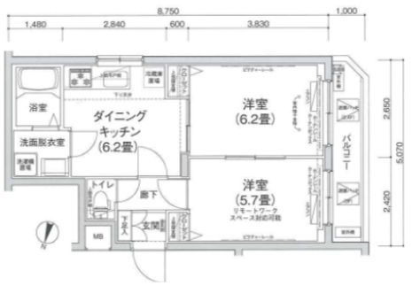 アイルプレミアム向島の間取り