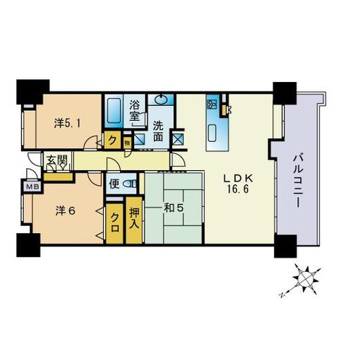 ロフティ吉塚駅前弐番館の間取り