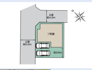 白岡市小久喜　2期　新築一戸建て　ブルーミングガーデン　01の区画図|1号棟
