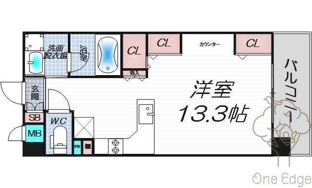 KAISEI梅田の間取り