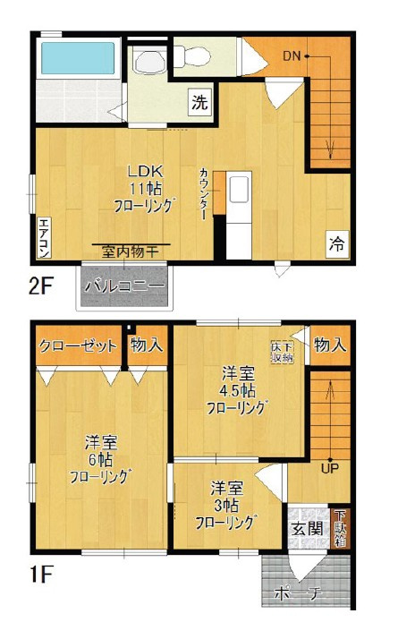 川崎市麻生区はるひ野２丁目のアパートの間取り