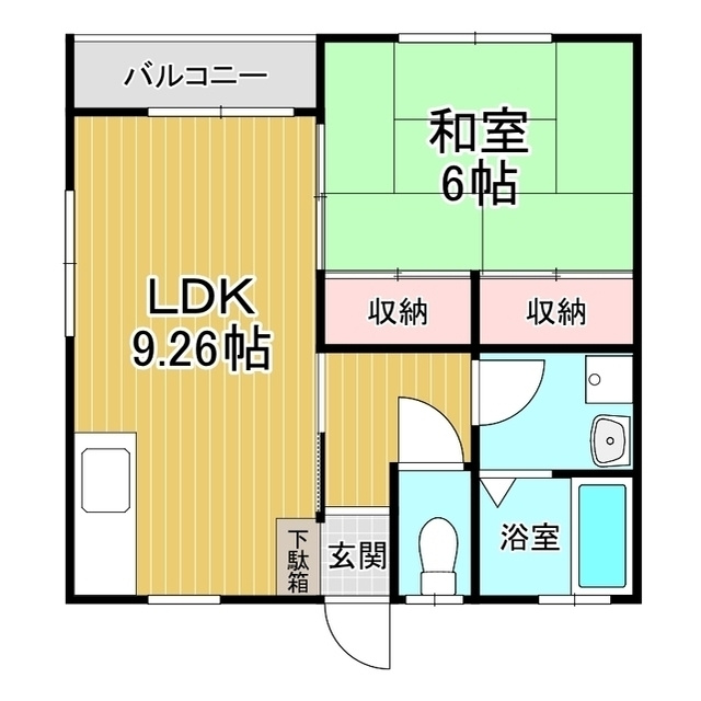 オアシス筥松の間取り