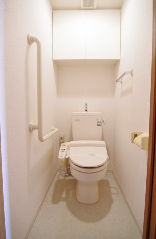 ランドロードUA棟のトイレ|落ち着いた色調のトイレです