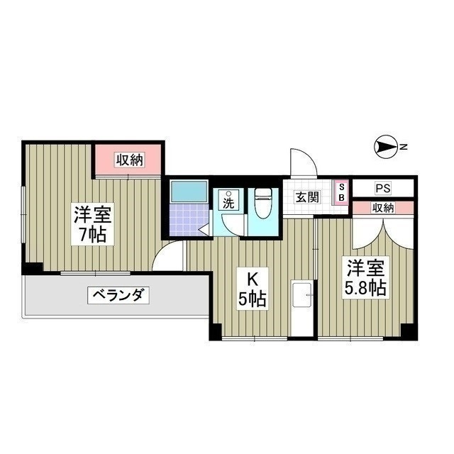 三ツ和マンションの間取り