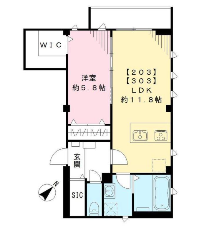 ラシーネ北新宿の間取り