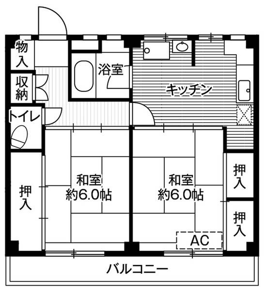ビレッジハウス根岸2号棟の間取り
