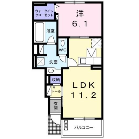 【間取り】 | ビオーラ　金剛　Ｂ