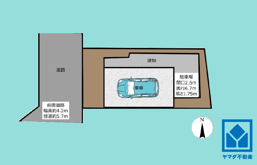 西宮市上ケ原五番町の区画図