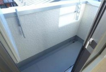 我孫子市台田４丁目のアパートのバルコニー