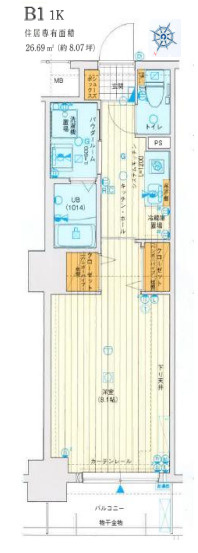 ジアコスモ神戸三宮の間取り