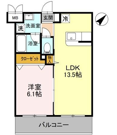 リラッサーレ　Ⅱの間取り
