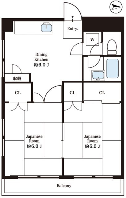 海老名市中新田３丁目の賃貸マンションの間取り