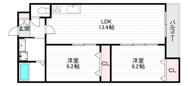 ＢＪ，ＤＡ・ＶＩＮＣＩの間取り