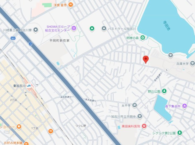 加古川市平岡町新在家　土地の地図