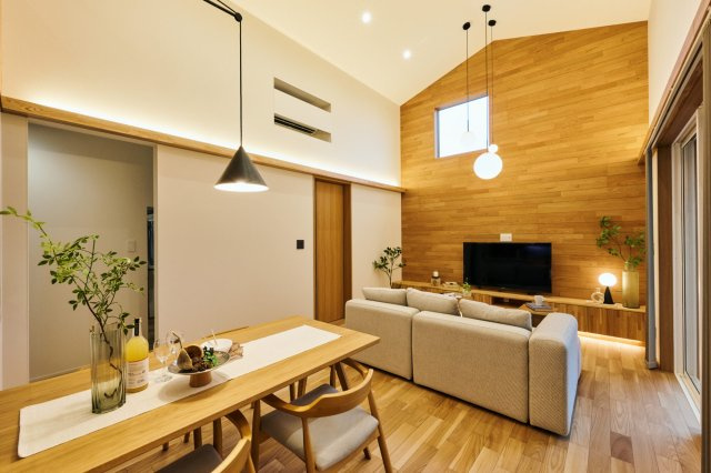仲介手数料不要　Arasen Luxe　合志市栄モデルハウス２号地【合志小・合志中】の居間・リビング
