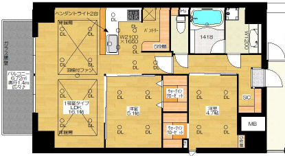【間取り】 | ブエナビスタ阿波座タワー