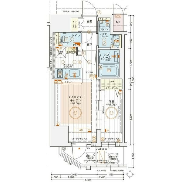 エステムコート堺筋本町の間取り