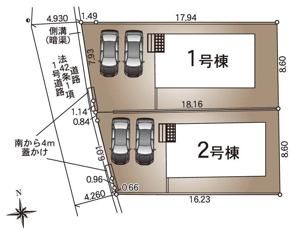 岡田松岡(第5)の区画図