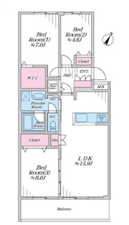 【間取り】 | R8年室内リノベーションのキレイなお部屋、ペット可マンションです