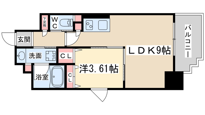 【間取り】 | 松ケ枝町プライマリーワン
