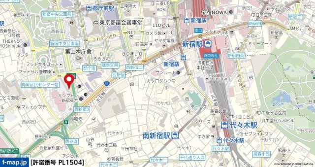 パレステュディオ新宿都庁前の地図