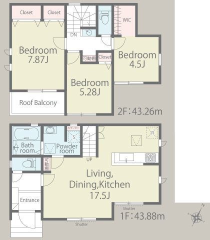 リナージュ西東京北町３丁目第一期の間取り