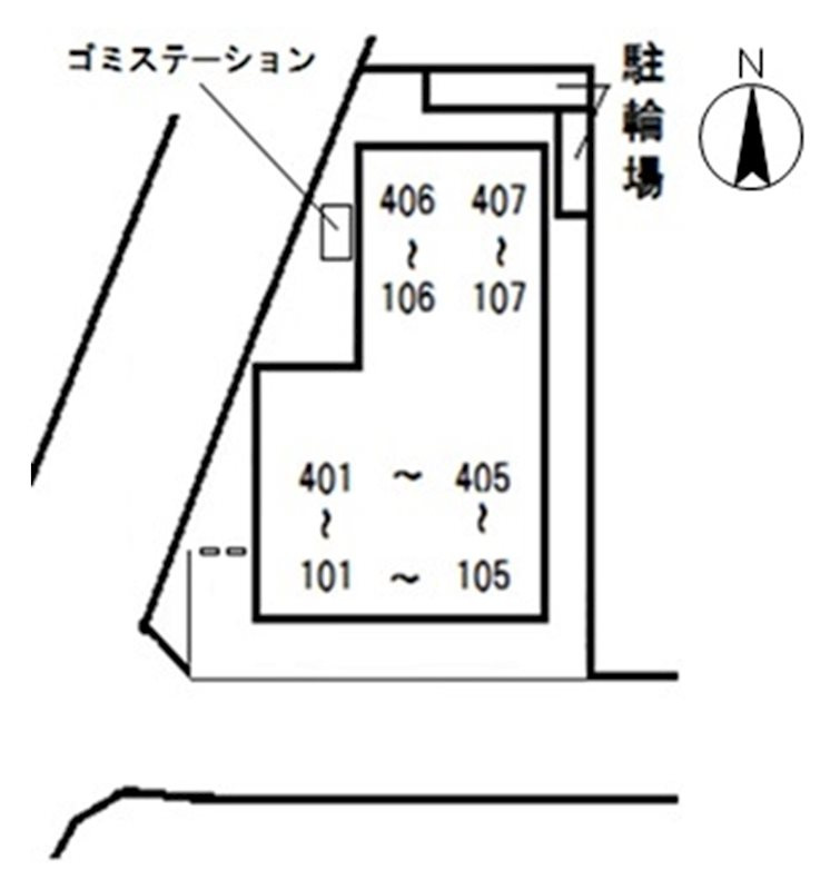 プリ・メゾン岡山津倉の区画図