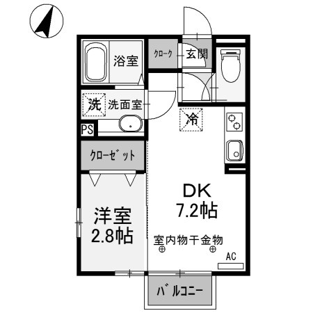 【間取り】 | 勝山B