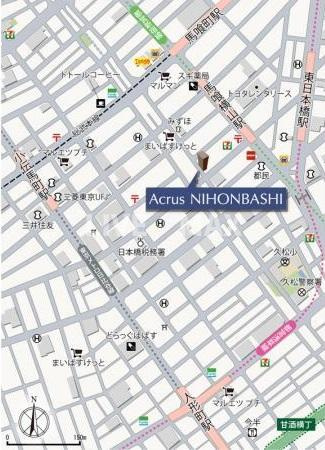 【地図】アクラス日本橋 