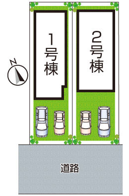 尼崎市神田中通　新築一戸建ての区画図|全2区画