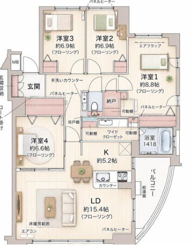 シティハウス澄川天神山の間取り