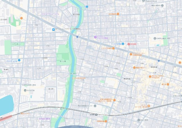 尼崎市神田中通　新築一戸建ての地図