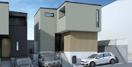 【外観パース】 | 【仲介手数料０円】座間市入谷東3丁目　新築一戸建て　全2棟 | 1号棟　座間市入谷東3丁目　新築一戸建て　全2棟