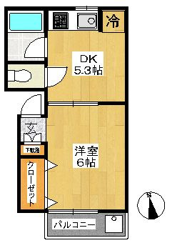 コーポことぶきの間取り