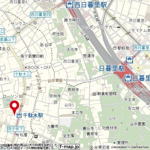 シンシア千駄木の地図