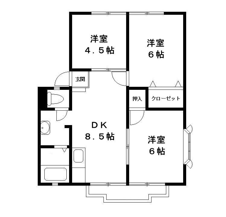 サンシティ８８　Ｄ棟の間取り