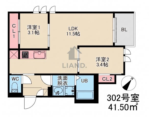 レガリスト大橋　三宅小学校区の間取り|レガリスト大橋