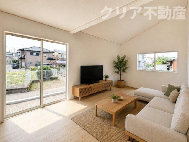 【外観】 | 平屋ラスト2棟　前橋市青柳町新築☆南道路角地☆ | 家具はイメージです