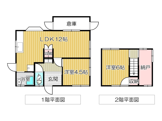 通谷３丁目　貸家の間取り