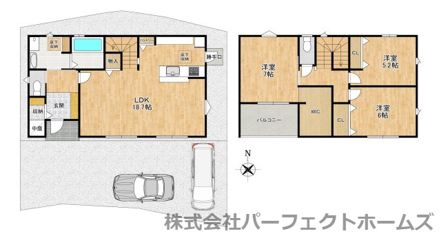 須山町戸建の間取り