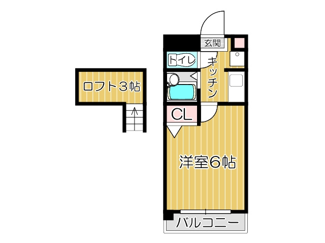 北九州市八幡西区岡田町の賃貸マンションの間取り