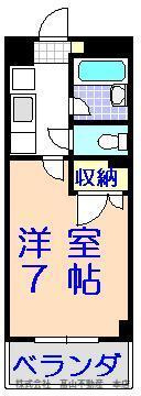 宗像市赤間３丁目のアパートの間取り