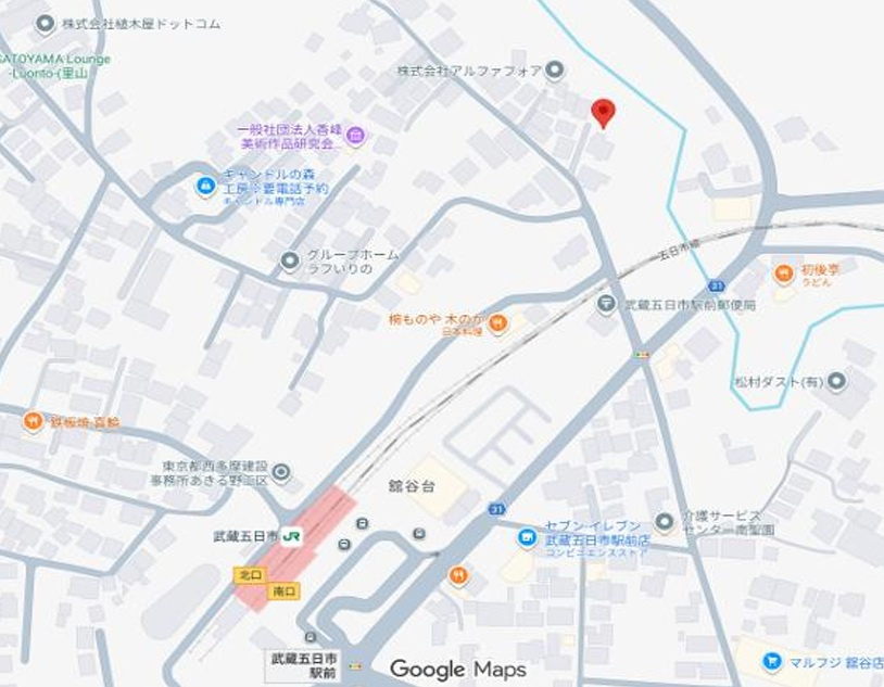 あきる野市入野　土地の地図