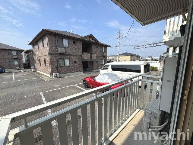 コスモスクエア　Bのバルコニー