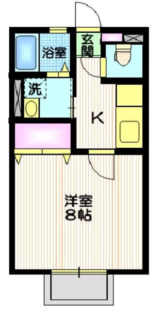 ツリーベル館の間取り|南向きゆとりの洋室８帖☆